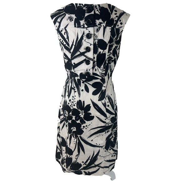 Regency Mobwife Heritage Spence Fit & Flare Black & White Sleeveless Dress Sz 6 - Picture 2 of 10
